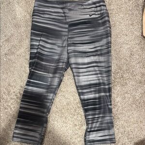 Nike Black and Gray Gradient Leggings